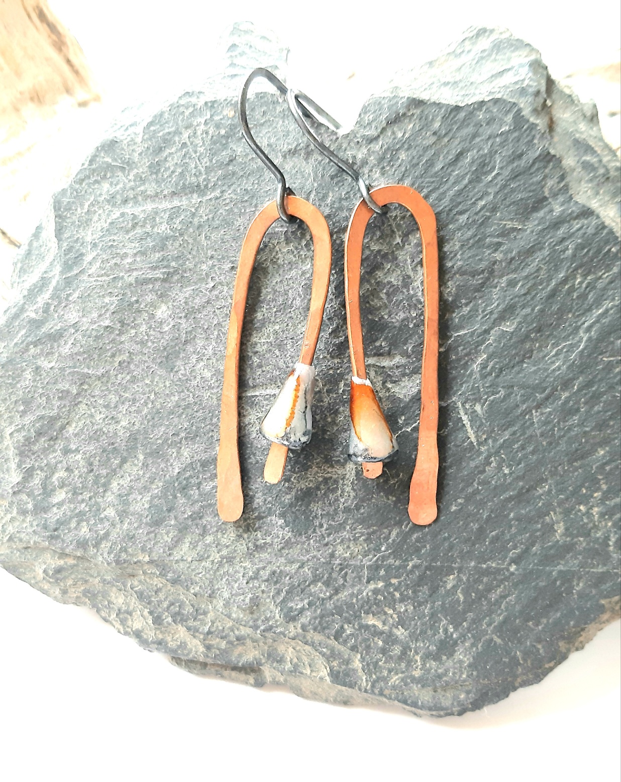 Copper Arch Earrings