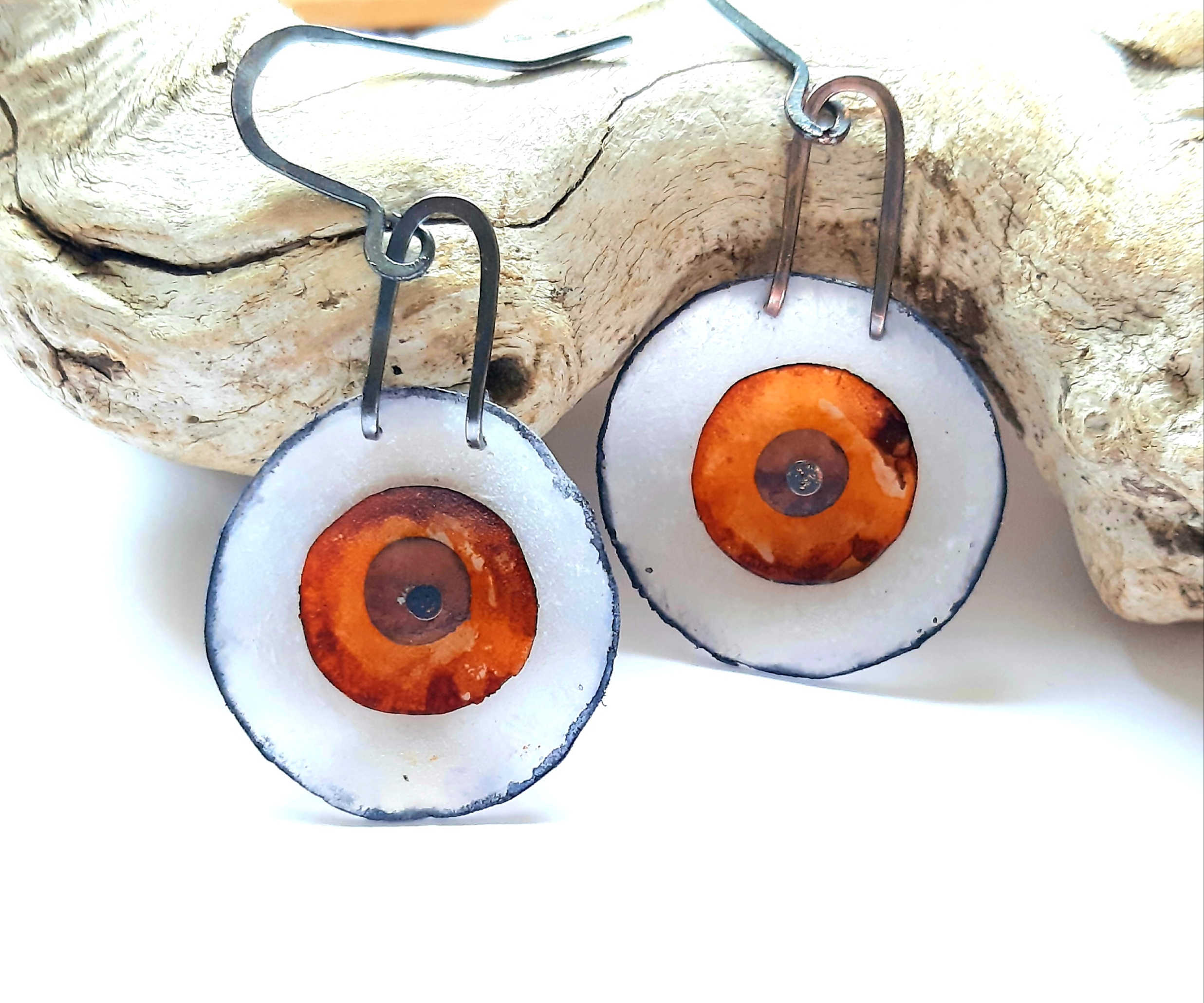 Bowl and Disk Earrings